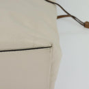 Coach Tote Bag Leather White Gold Auth bs27216-16