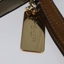 Coach Tote Bag Leather White Gold Auth bs27216-10