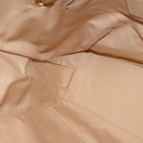 Coach Tote Bag Leather White Gold Auth bs27216-19