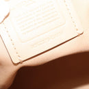 Coach Tote Bag Leather White Gold Auth bs27216-12