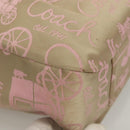 Coach Tote Bag Nylon Pink Silver Auth bs27221-9