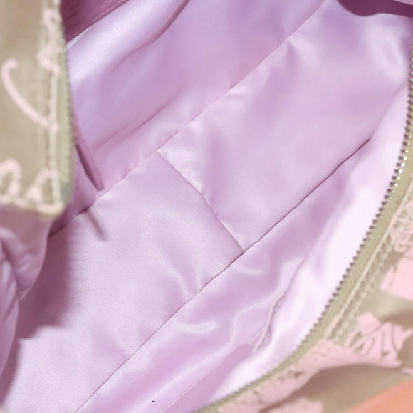 Coach Tote Bag Nylon Pink Silver Auth bs27221