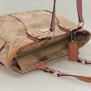 Coach Tote Bag Nylon Pink Silver Auth bs27221-6