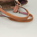 Coach Tote Bag Nylon Pink Silver Auth bs27221-7