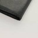 CHANEL Long Wallet Caviar Skin Black Gold CC Auth bs27231-15