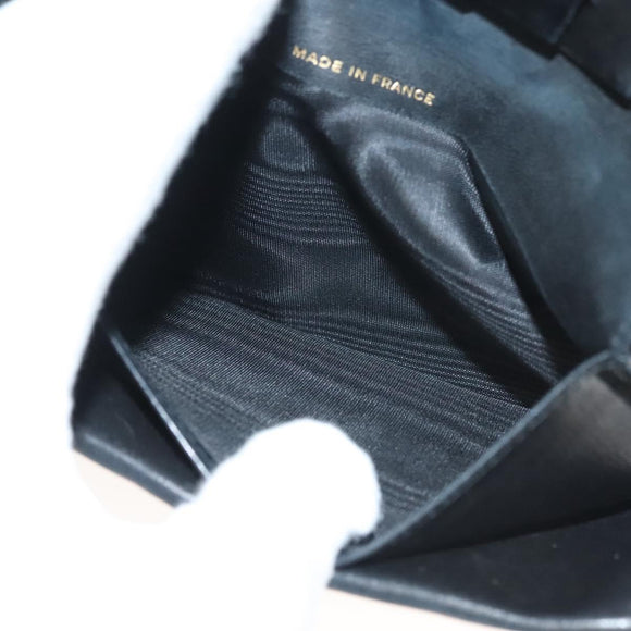 CHANEL Long Wallet Caviar Skin Black Gold CC Auth bs27231