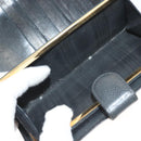 CHANEL Long Wallet Caviar Skin Black Gold CC Auth bs27231-12