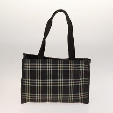 BURBERRY Nova Check Shoulder Bag Nylon Leather 3Set Black Brown Auth bs27232 - 0