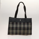 BURBERRY Nova Check Shoulder Bag Nylon Leather 3Set Black Brown Auth bs27232-3