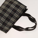 BURBERRY Nova Check Shoulder Bag Nylon Leather 3Set Black Brown Auth bs27232-5