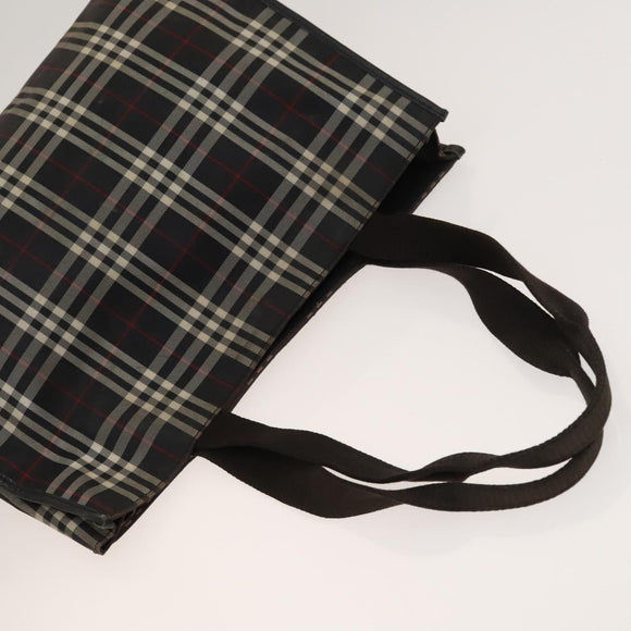 BURBERRY Nova Check Shoulder Bag Nylon Leather 3Set Black Brown Auth bs27232