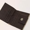 BVLGARI Logo Mania Wallet Canvas Nylon 3Set Beige Brown purple Auth bs27235-14