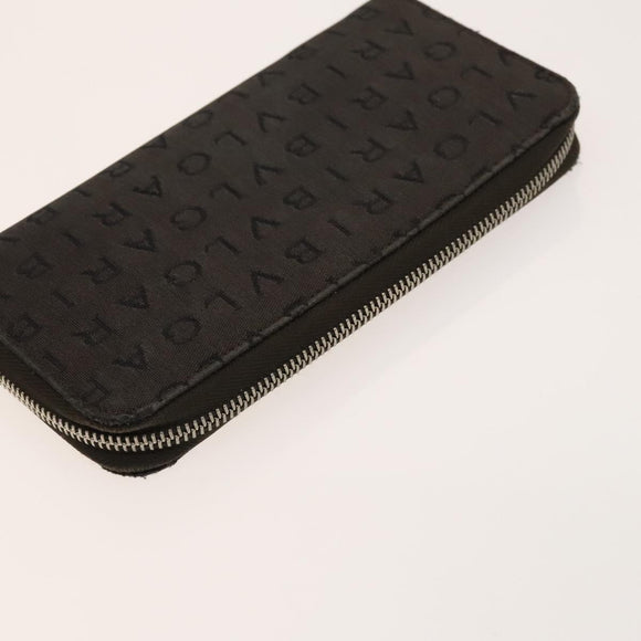 BVLGARI Logo Mania Wallet Canvas Nylon 3Set Beige Brown purple Auth bs27235