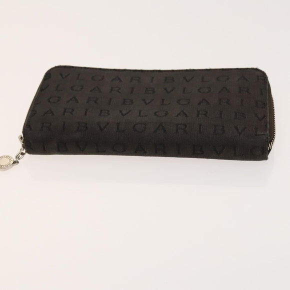 BVLGARI Logo Mania Wallet Canvas Nylon 3Set Beige Brown purple Auth bs27235