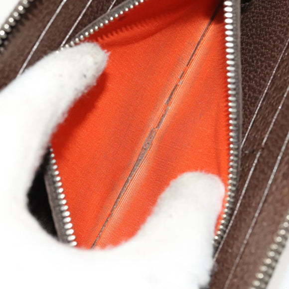 BVLGARI Logo Mania Wallet Canvas Nylon 3Set Beige Brown purple Auth bs27235