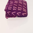 BVLGARI Logo Mania Wallet Canvas Nylon 3Set Beige Brown purple Auth bs27235-4