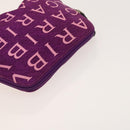 BVLGARI Logo Mania Wallet Canvas Nylon 3Set Beige Brown purple Auth bs27235-5