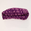 BVLGARI Logo Mania Wallet Canvas Nylon 3Set Beige Brown purple Auth bs27235-6