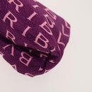 BVLGARI Logo Mania Wallet Canvas Nylon 3Set Beige Brown purple Auth bs27235-7