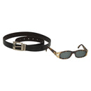 Gianni Versace Sunglasses Belt 2Set Black Brown Auth bs27236-1