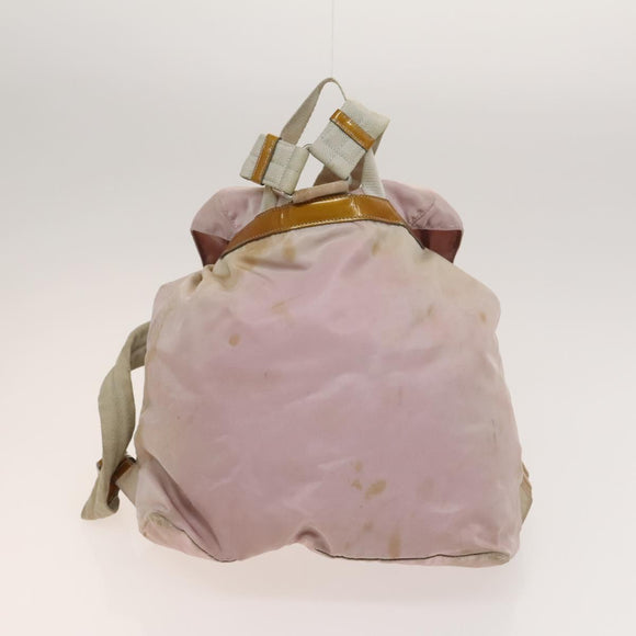 PRADA Bag Nylon 3Set Brown Pink Light blue Auth bs27237