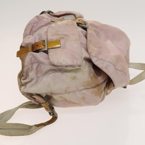 PRADA Bag Nylon 3Set Brown Pink Light blue Auth bs27237