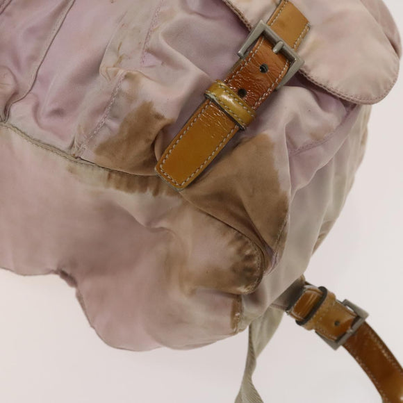 PRADA Bag Nylon 3Set Brown Pink Light blue Auth bs27237