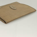 SAINT LAURENT Clutch Bag Leather PVC 4Set Black Gray beige Auth bs27239-11