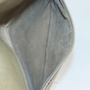 SAINT LAURENT Clutch Bag Leather PVC 4Set Black Gray beige Auth bs27239-13