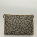 SAINT LAURENT Clutch Bag Leather PVC 4Set Black Gray beige Auth bs27239-15
