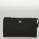 SAINT LAURENT Clutch Bag Leather PVC 4Set Black Gray beige Auth bs27239-20