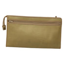 SAINT LAURENT Clutch Bag Leather PVC 4Set Black Gray beige Auth bs27239-3
