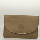 SAINT LAURENT Clutch Bag Leather PVC 4Set Black Gray beige Auth bs27239-8