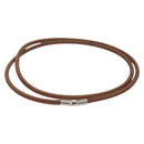 HERMES Laniere Bracelet Leather Brown Auth bs27243-2