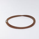 HERMES Laniere Bracelet Leather Brown Auth bs27243-4