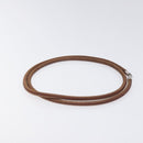HERMES Laniere Bracelet Leather Brown Auth bs27243-5