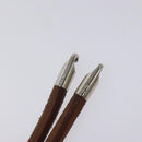 HERMES Laniere Bracelet Leather Brown Auth bs27243-7