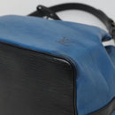 LOUIS VUITTON Epi Petit Noe Shoulder Bag Bicolor Black Blue M44152 Auth bs27264-9