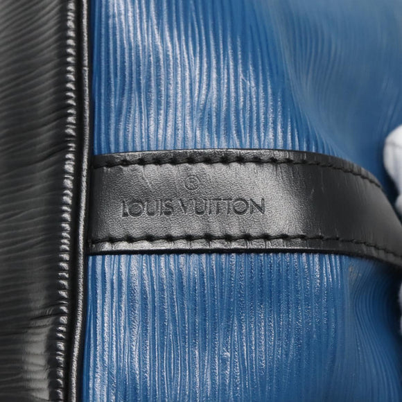 LOUIS VUITTON Epi Petit Noe Shoulder Bag Bicolor Black Blue M44152 Auth bs27264