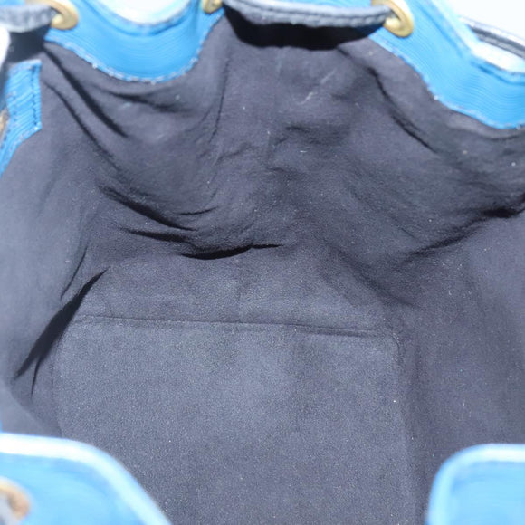 LOUIS VUITTON Epi Petit Noe Shoulder Bag Bicolor Black Blue M44152 Auth bs27264