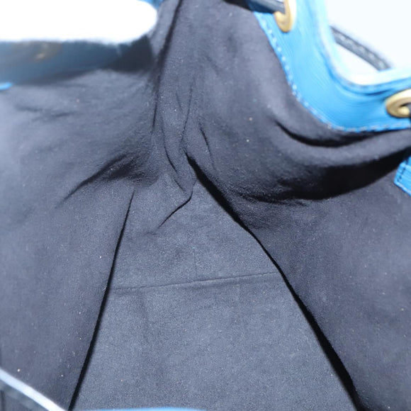 LOUIS VUITTON Epi Petit Noe Shoulder Bag Bicolor Black Blue M44152 Auth bs27264