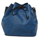 LOUIS VUITTON Epi Petit Noe Shoulder Bag Bicolor Black Blue M44152 Auth bs27264-13