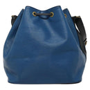 LOUIS VUITTON Epi Petit Noe Shoulder Bag Bicolor Black Blue M44152 Auth bs27264-2