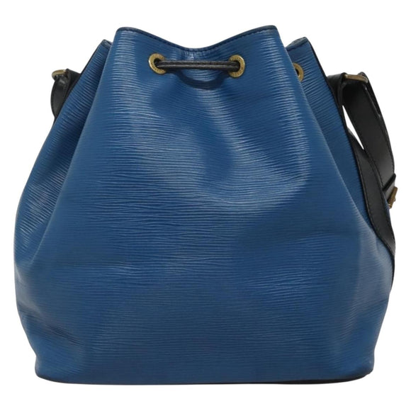 LOUIS VUITTON Epi Petit Noe Shoulder Bag Bicolor Black Blue M44152 Auth bs27264