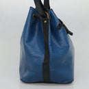 LOUIS VUITTON Epi Petit Noe Shoulder Bag Bicolor Black Blue M44152 Auth bs27264-3