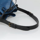 LOUIS VUITTON Epi Petit Noe Shoulder Bag Bicolor Black Blue M44152 Auth bs27264-7