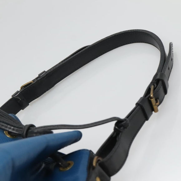 LOUIS VUITTON Epi Petit Noe Shoulder Bag Bicolor Black Blue M44152 Auth bs27264