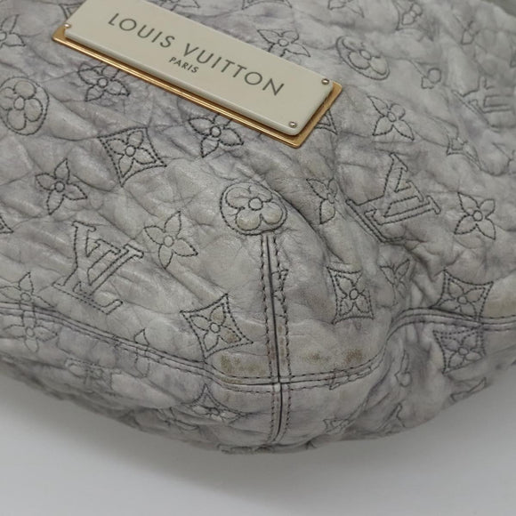 LOUIS VUITTON Monogram Orump Nimbus PM Tote Bag Gray LV Auth bs27266