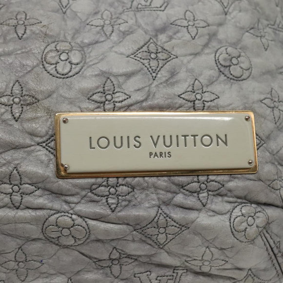 LOUIS VUITTON Monogram Orump Nimbus PM Tote Bag Gray LV Auth bs27266