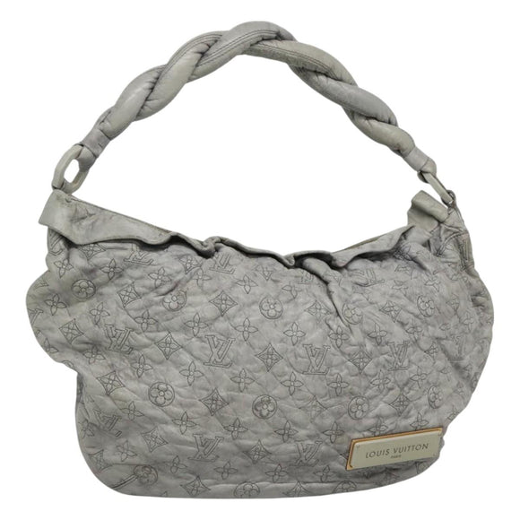 LOUIS VUITTON Monogram Orump Nimbus PM Tote Bag Gray LV Auth bs27266